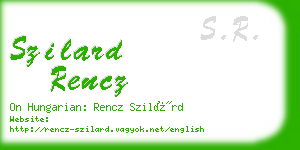 szilard rencz business card